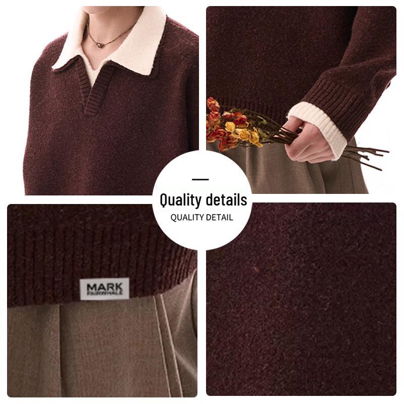 Mark Fairwhale Men's American Vintage Wool Blend Polo Sweater