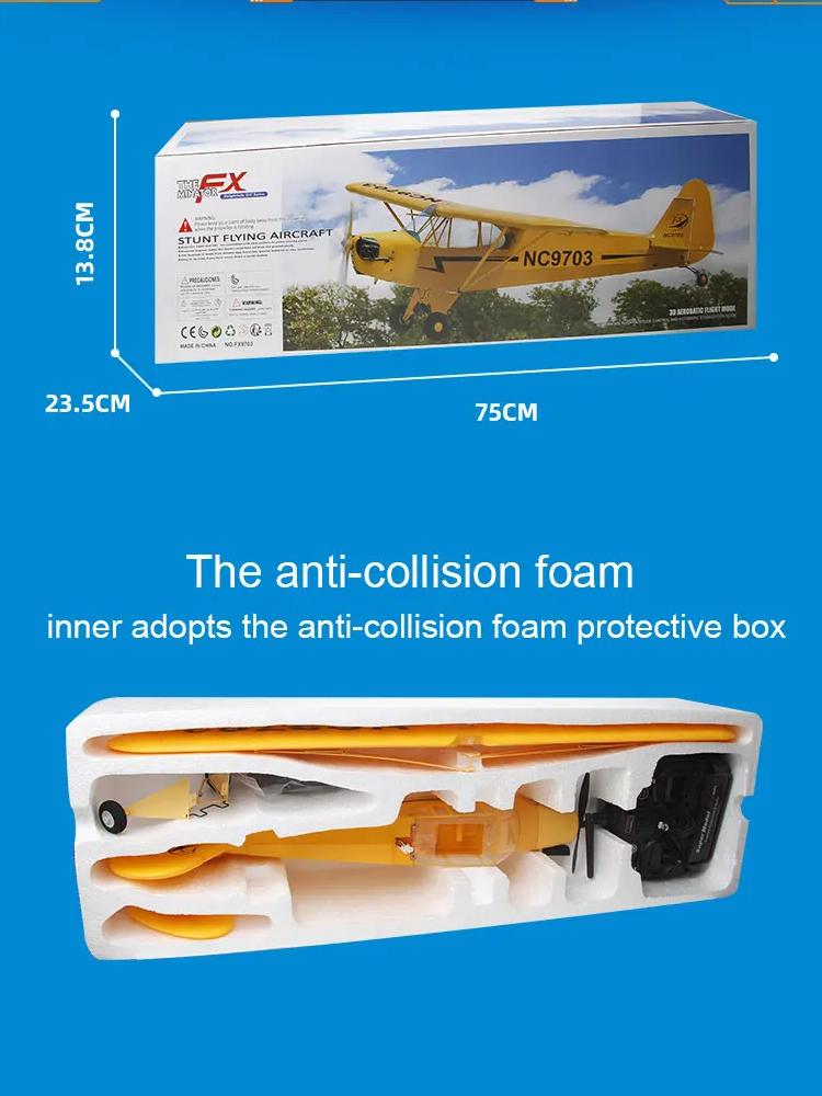 FX9703, RC Plane, J3 Fixed Wing Glider 5CH 680MM Wings Remote Control Airplane, Large Fighter With Brushless Motor, Plane Toy