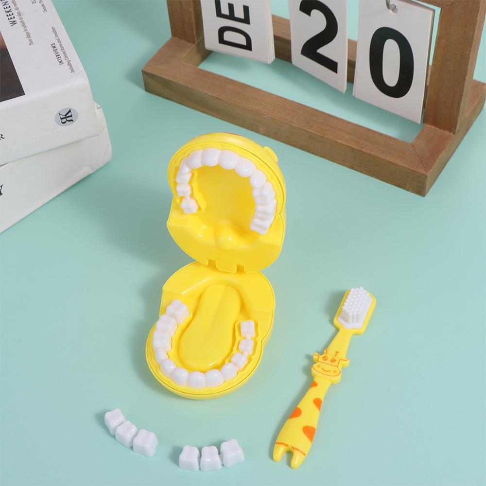 Model Set Role-playing Games Set Kids Pretend Play Dentist Giraffe Modeling Dental Doctor Toys