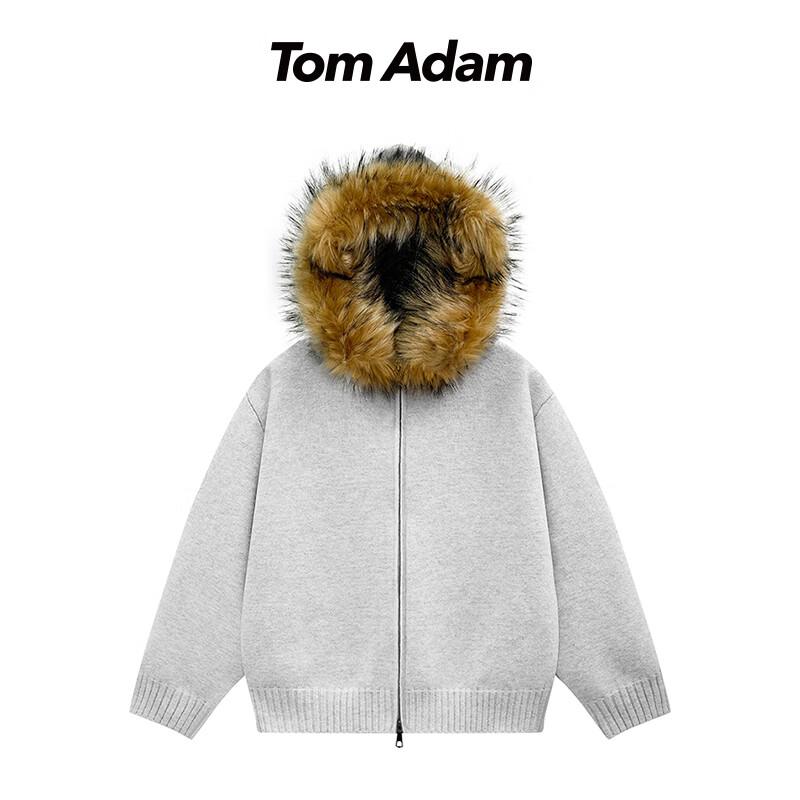 

TOM ADAM Korean Style Relaxed Hooded Knit Cardigan M