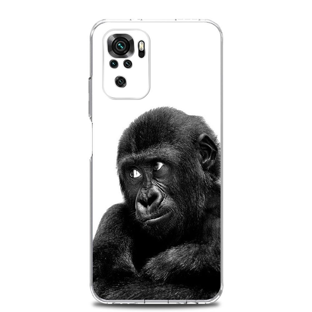 Handyhülle für Xiaomi Redmi Note 15 14 13 12 4G 10 11 Pro Plus 5G 14C 13C 12C 10C Klare Weiche TPU Hülle Niedlicher Lustiger Affe
