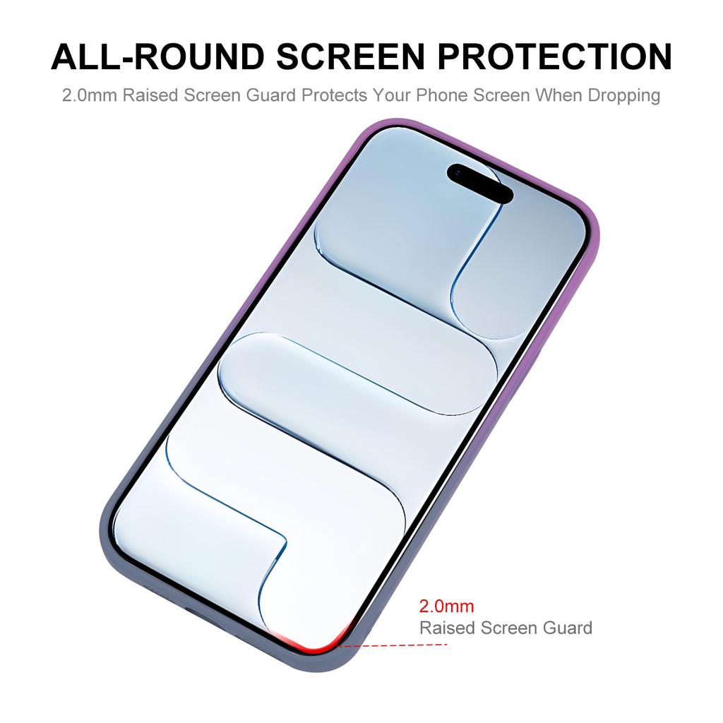 Für iPhone Air Silikonhülle ENAKY HAT PRINCE Farbverlaufshülle Kompatibel mit MagSafe