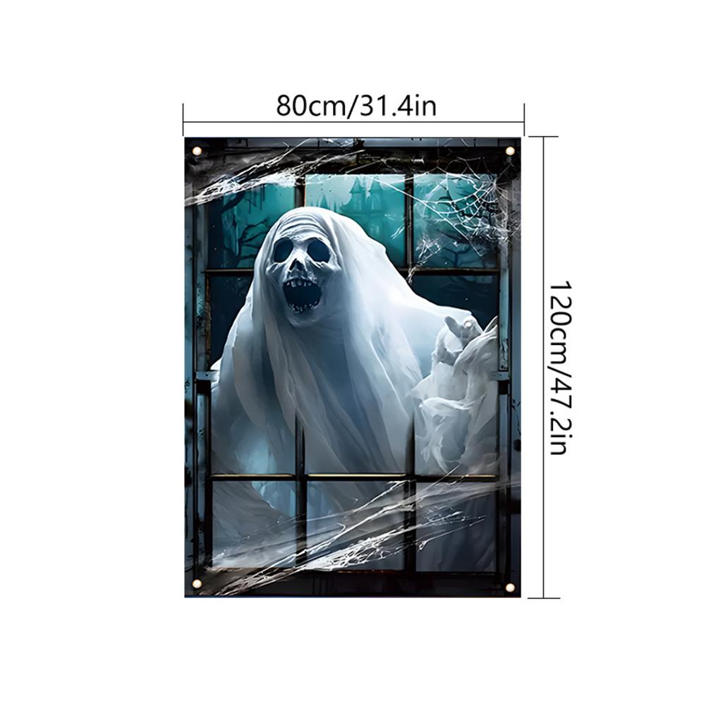 

Хэллоуин Жуткое Украшение на Окно Страшный Декор 2D Призрак Ужас Жуткие Глаза Баннер Фестиваль Накладка на Окно/Дверь Декор Дома с Привидениями Ужасный Фон #07