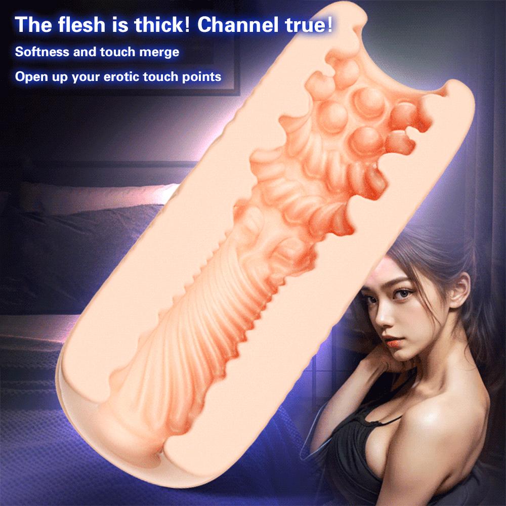 Male Masturbator Cup Portable TPE Adult Sex Toys for Men Portable Penis Trainer Soft Vagina Anal Masturbator Sex Products Toys