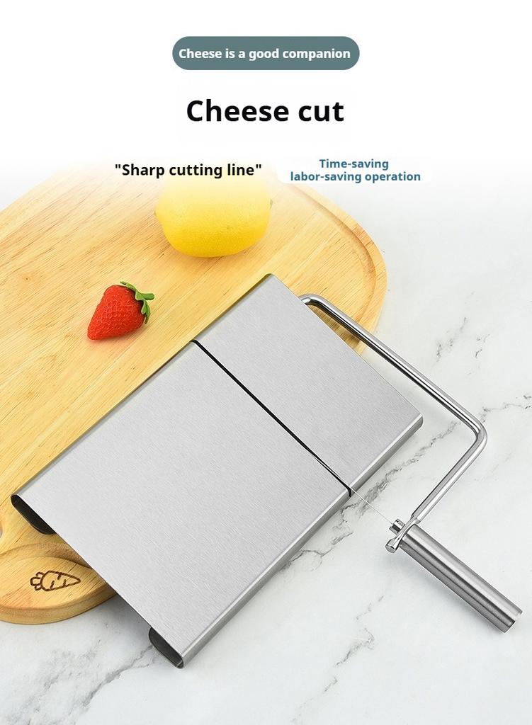Cheese and Butter Slicers with Wire Stainless Steel Multifunctional Wire Cutter for Butter Ham Foie Gras Block Cutting