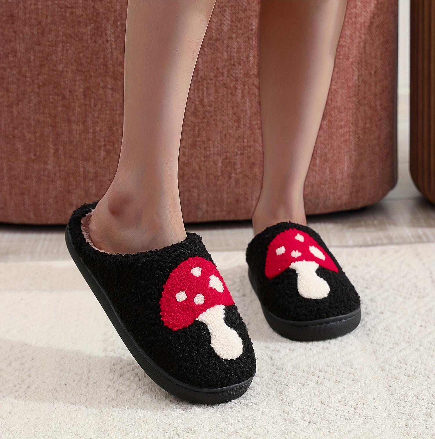 

Женские тапочки с принтом, мягкая плюшевая подкладка, нескользящая, удобная зимняя обувь 38-39