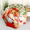 1pc Christmas Gingerbread Man Automatic Folding Umbrella, Portable 3-Fold Design with 8-Bone Iron Frame, Perfect for Fans, Travelers, Daily Use, and F