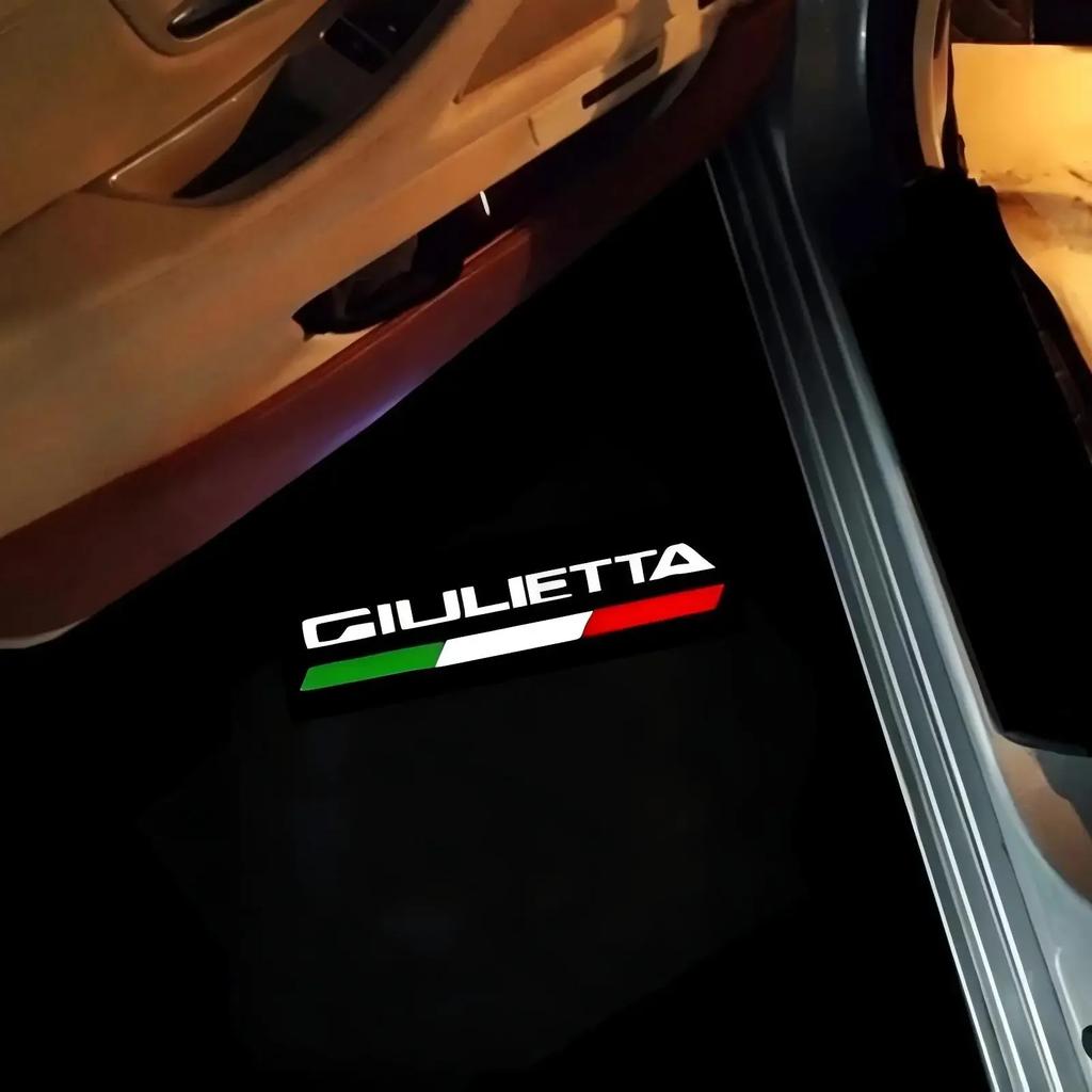 Hub Caps 2X For Alfa Romeo Giulietta 940 2011 - 2022 2013 2015 2017 2018 2016 2019 Accessories LED Car Door Projector Logo Welco zl9