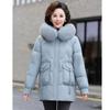 Mom Winter Down Jacket Hooded Thickened Real Fur Collar New Fashion Middle and Old Women Winter Coat
