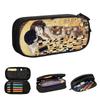 Gustav Klimt The Kiss Abstract Freyas Art Pencil Cases for Students School Pen Box Pencil Bag Big Capacity Pencil Pouch