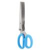 Stainless Steel 5 Layers Kitchen Scissors Scallion Sushi Shredded Tool(Yellow)