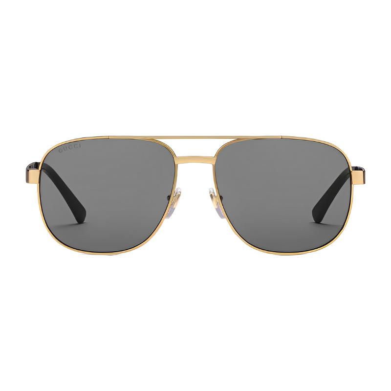 GUCCI Alloy Aviator Sunglasses Men's