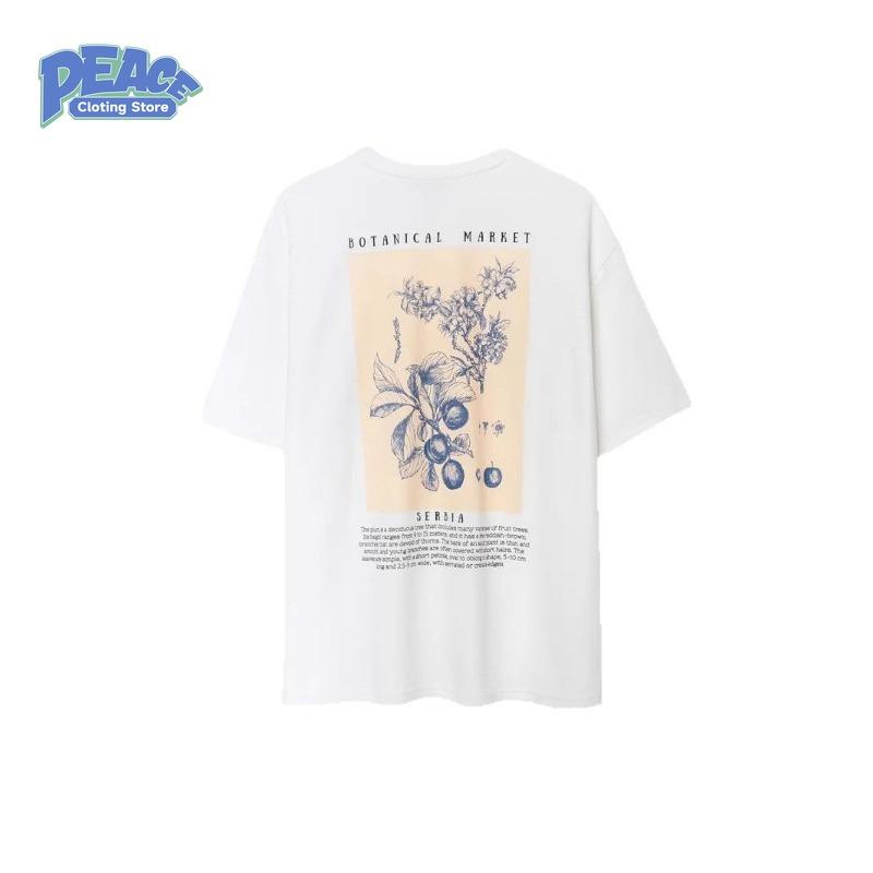 100% Pure Cotton Casual T-shirt Women's Printed T-shirt Summer Fashion Comfy Commuter Short Sleeve Tops 2000s Women's Clothes