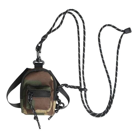 

Міні-гаманець на шию з карабіном, рюкзак у формі хіп-хопу, мішечок для зберігання роздрібної монети, шкільний портфель, прикраса, підвіска, туристичний портмоне, портмоне. камуфляжний