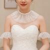 3PCS/SET Glitter Wedding Scarf Romantic Wedding Dress Accessories Lace Scarf Bracelet  Photoshoot