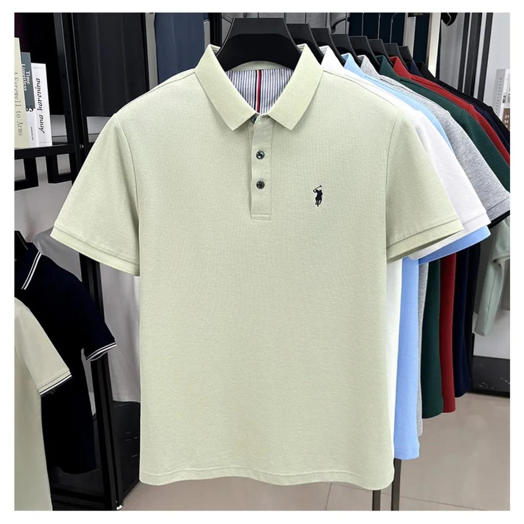 STORN High End Brand 100% Cotton Short Sleeve Polo Shirt Men Luxur Pony Embroidery Comfort Breathable Fashion T-shirt Summer New Top
