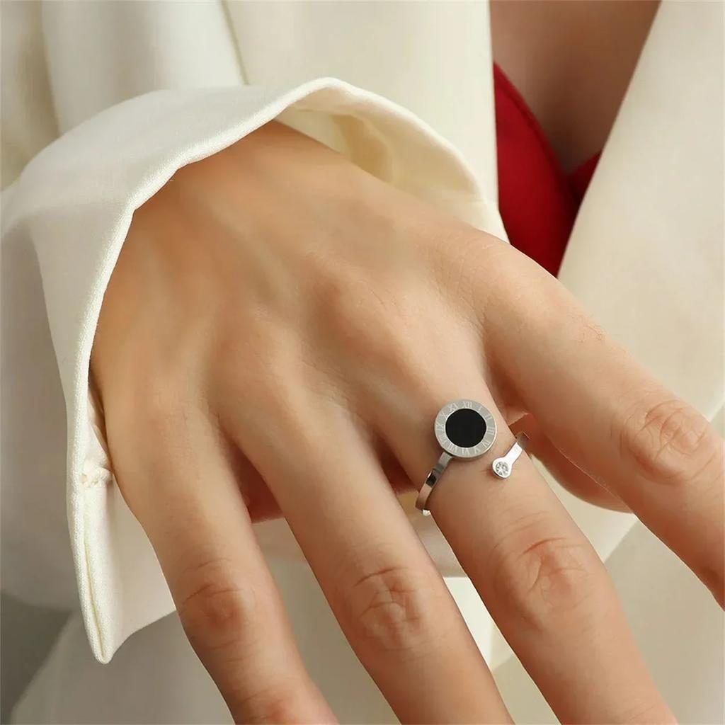 Geometric Stainless Steel Ring Teardrop Glossy Shape Minimalist Fashion Ring for Women  Everyday Commuter with Daily Wear