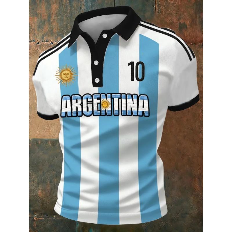 Edition Argentine Fan Football Polo Shirt - 3D Print - Comfortable And Breathable - Suitable For Both Men And Women