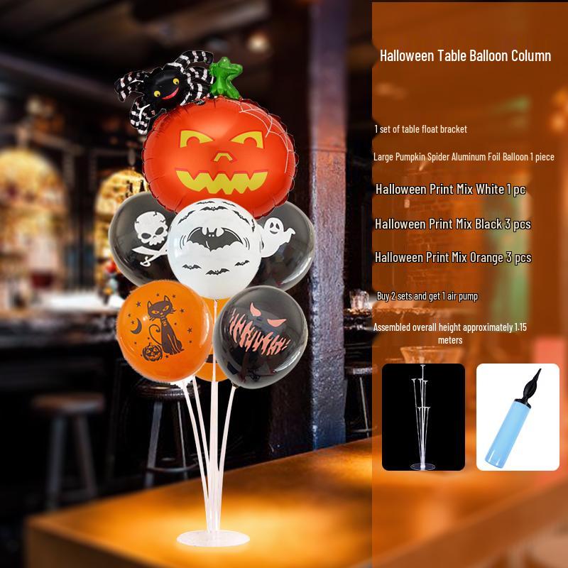 Halloween Pumpkin Atmosphere Balloons for Tables, Bars, Kindergartens, and Shopping Mall Displays