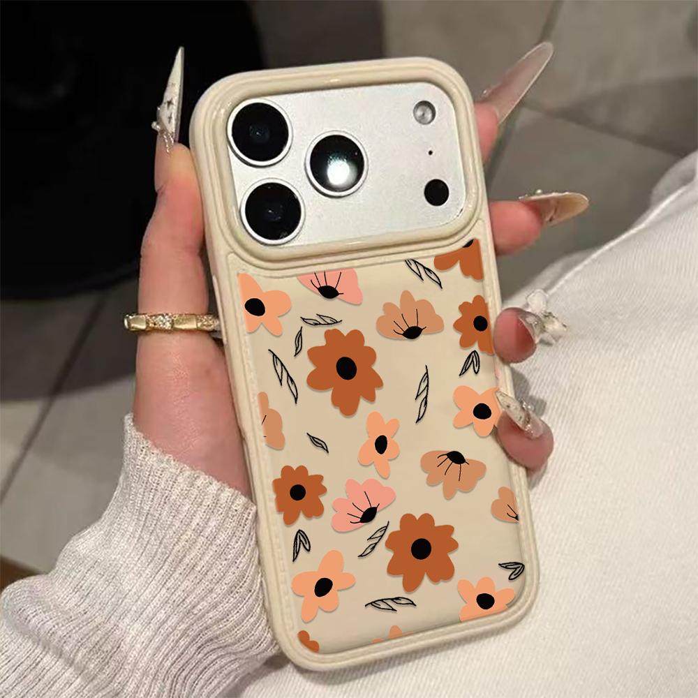 

Чехол для телефона с цветами кофейного цвета для iPhone 17 17Air 16 15 Чехол для iPhone 11 13 12 14 Pro Max 16 15 14 Plus Чехол-накладка Funda iphone 11