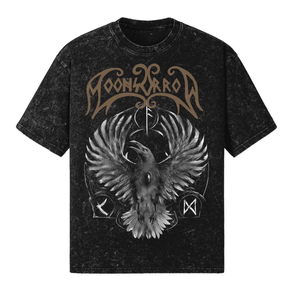 MOONSORROW T-Shirt 260 GSM | Men’s Women’s Oversized Snow Wash 100% Cotton S