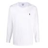 Polo Logo Bestickt Rundhals Langarm T-Shirt Herren Oberteile Weiß 710671468-004