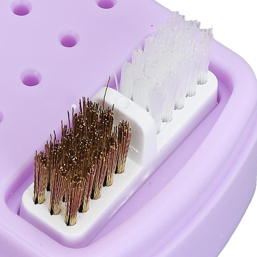 Cleaning Brush Nail Drill Bit Organizer Dustproof Nail Drill Bit Storage Box  Salon Use