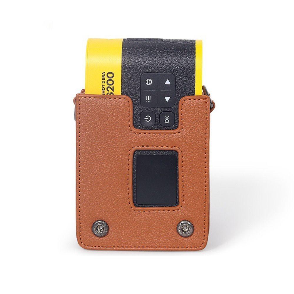 With Shoulder Strap Instant Camera Case PU Leather Anti Scratch Protective Cover Shockproof for Kodak Mini Shot 2 Era MS200