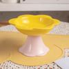 High Footed Ceramics Flower Cat Bowl Plate Prevent Tipping Over Cat Food Bowl Water Plateprotecting Cervical Spine Pet Bowl