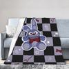 Fnaf Freddys Horror Game Bonnie Blanket Warm Cozy Fluffy  Throw Blankets for Sofa 50x60 Inch Multiple Sizes Quilt