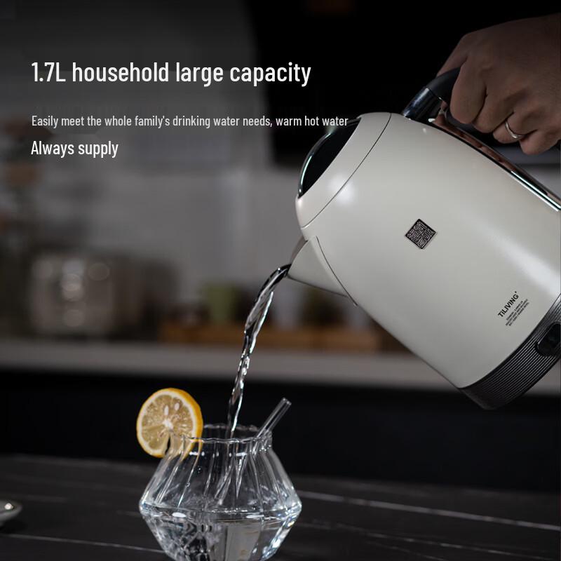 TILIVING Pure Titanium Insulated Electric Kettle