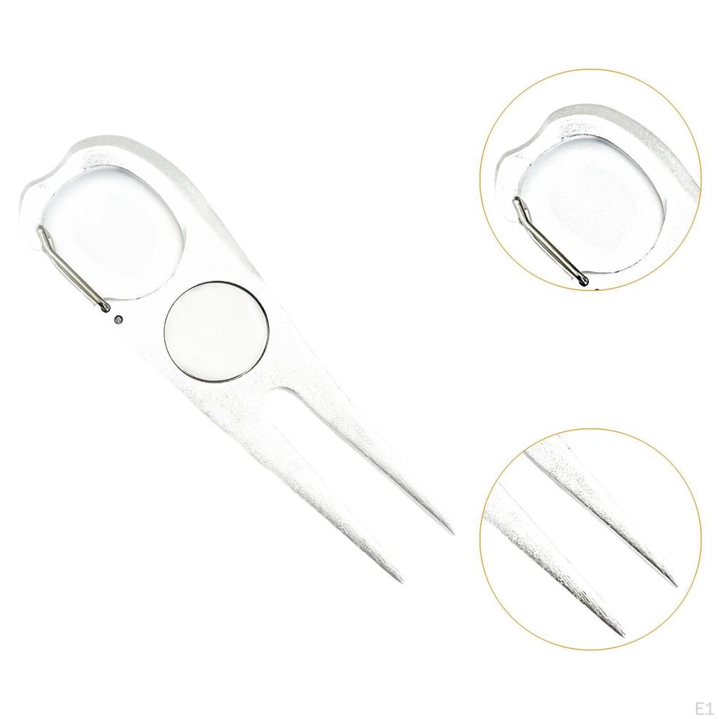 Golf Divot Repair Tool Green Fork Groove Cleaner Lightweight Replacement Accessories Stainless Steel