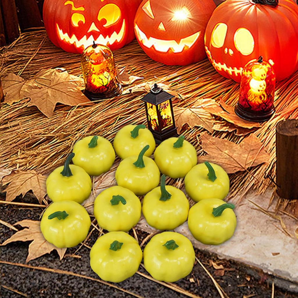 12 Assorted Foam Pumpkins for Halloween and Fall Decor