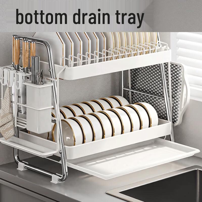 Stainless Steel Double-Layer Dish Drying Rack