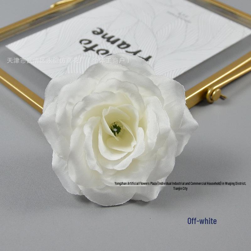 

10CM Rose Flower Wedding Wall Decor - Handmade Simulation Flower Arrangement for DIY, Headwear, Clothing, and Hat Accessories
