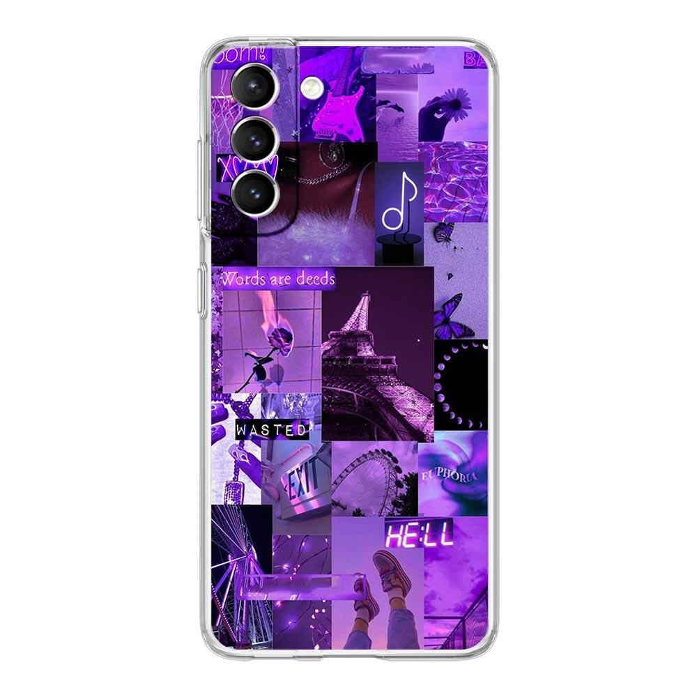 Infinity On Purple Clear Silicone Phone Case For Samsung Galaxy S23 S22 5G S20 Ultra S21 FE 5G S10E S9 S8 S10 Plus Soft Cover