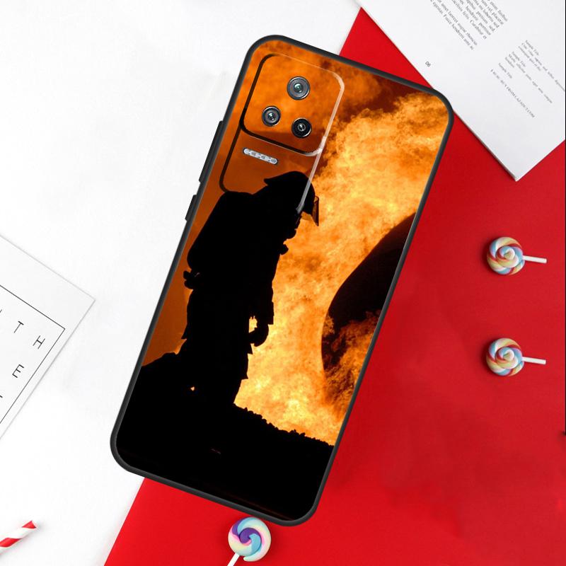 Firefighter Fire Fireman Cover For Xiaomi 14 Ultra 15 13 11T 12T 13T 14T Pro POCO X7 Pro X3 X5 X6 M6 F5 F6 Pro Case