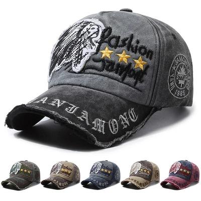 Baseball Cap Retro Distressed Casual Outdoor Sports Hat Spring and Autumn Sunhat Letter Embroidery Cap