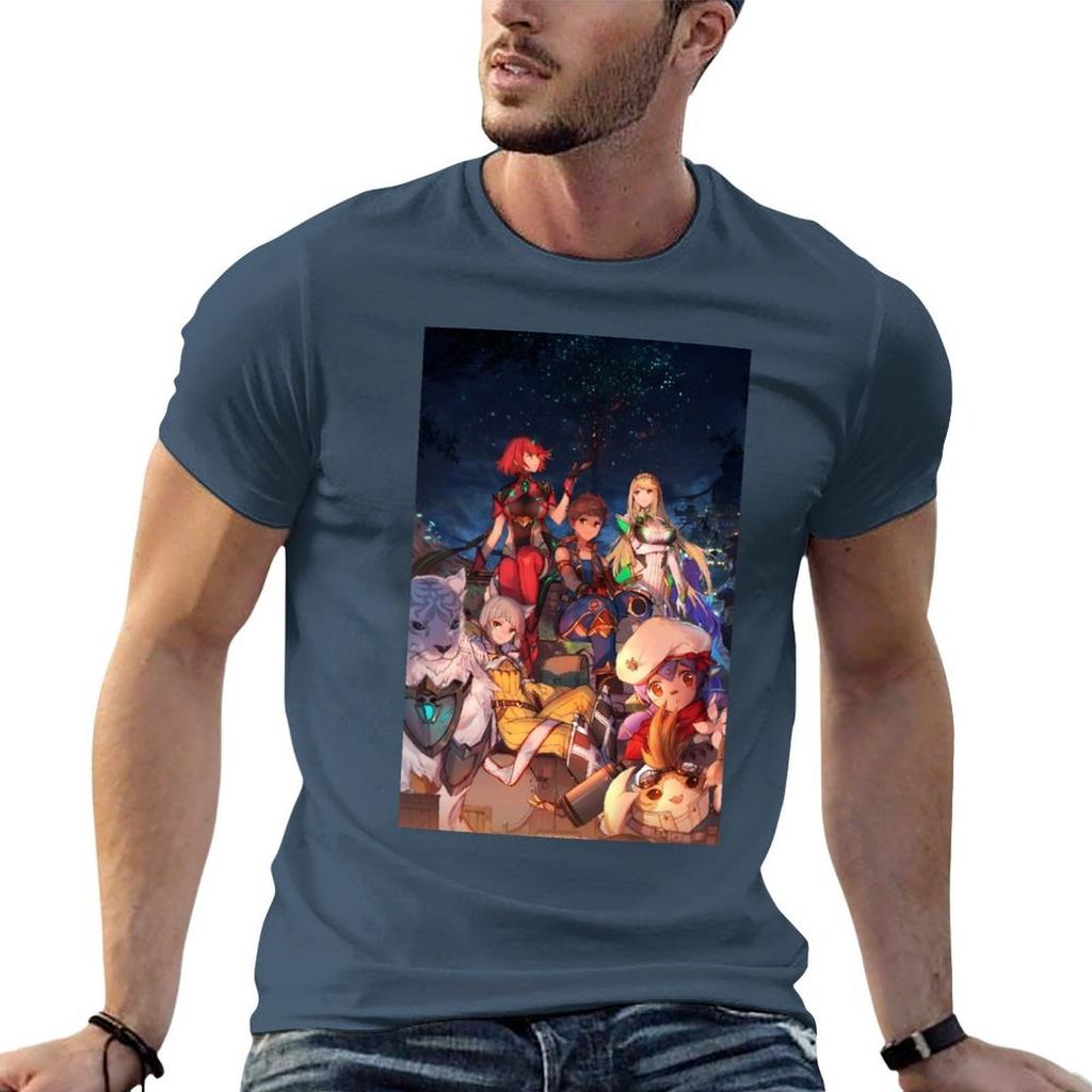 Xenoblade Chronicles 2 Group Video Game Art Tshirt Large Size Soft Cotton Tshirt
