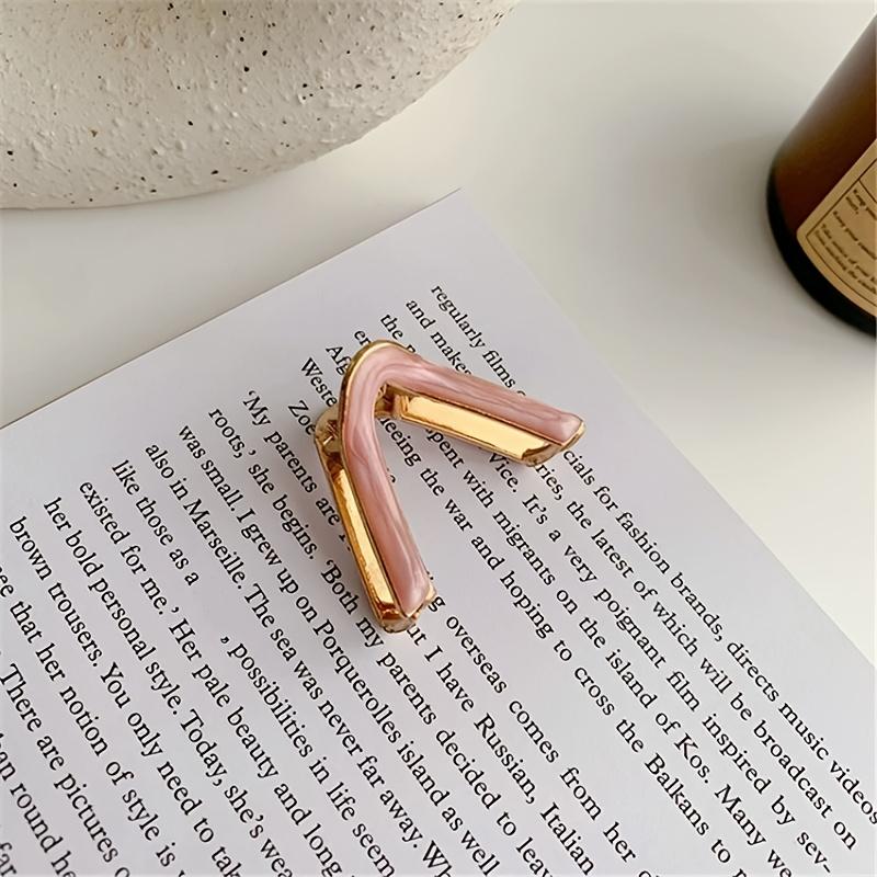 1 шт. Винтажная Треугольная Заколка для Волос, Сплав - Элегантный Маленький Аксессуар для Волос для Женщин, Аксессуар для Волос на День Святого Валентина, |винтажная Треугольная Заколка|заколка для Волос из Сплава 1pc розовый