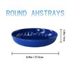 Personalized Creative Plastic Fireproof Ashtray Drop-Resistant Non-Fragile round Melamine Ashtray Household Office Decoration