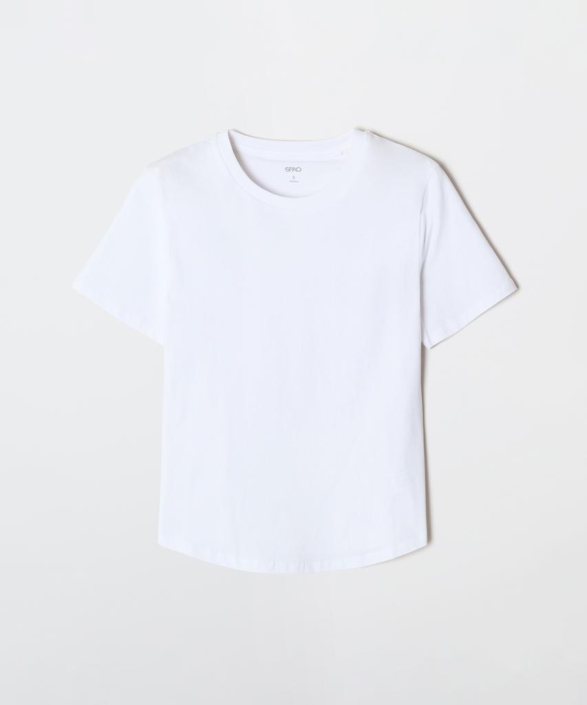 Seupao [Cotton Spandex] Semi-Crop Slim Short Sleeve Tee_Sprwg25G01