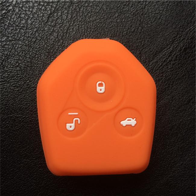 

12color silicone rubber car key cover case for subaru Legacy Forester Outback Impreza Liberty B9 Tribeca Baja 3button key помаранчевий