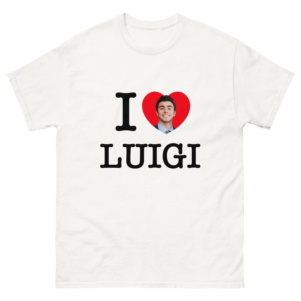 I LOVE Luigi I HEART Luigi – Retro Tribute Shirt Luigi Mangione Unisex T-Shirt L