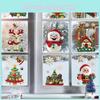 Christmas Static Cling Sticker Snowman Christmas Tree Decor Set For Store And Home Festive Decor