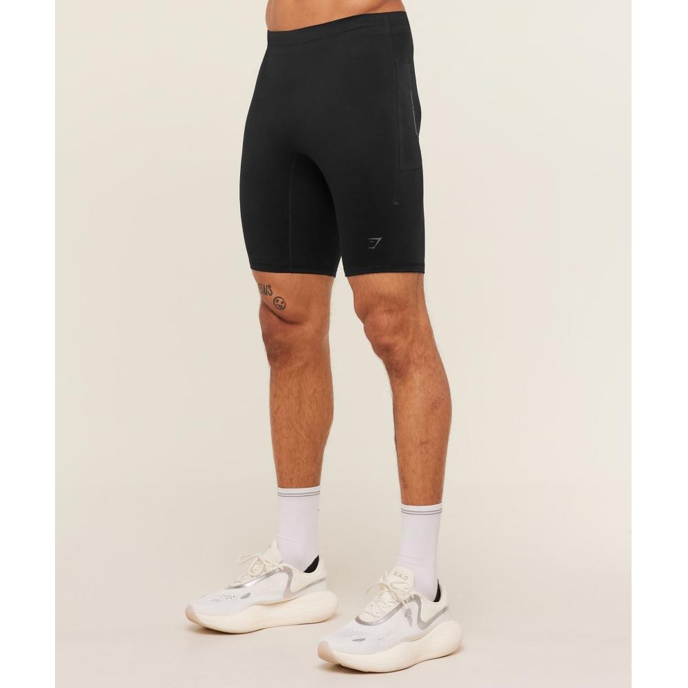 Gymshark Running Elite Race Half Tight Black A2c5t Bb2j