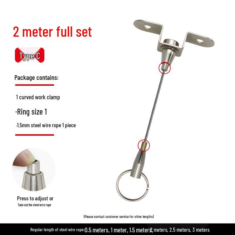 Steel Wire Rope Self-Locking Adjustable Ceiling Picture & Sign Hanger