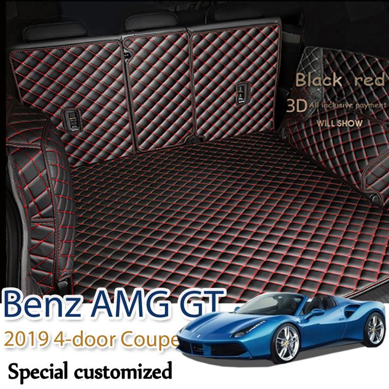 

Кожаный коврик в багажник для Mercedes Benz AMG GT 50 4-дверное купе, аксессуары, накладка на грузовой отсек, интерьер багажника