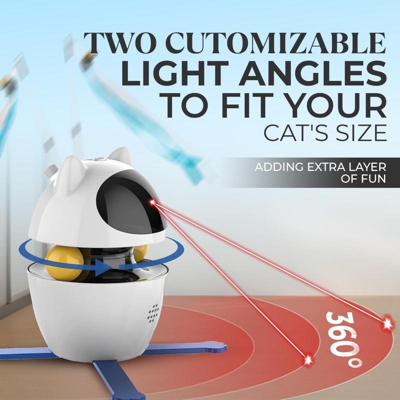 Katzen-Teaser-Spielzeug Automatischer intelligenter Teaser Katzenstab Auslaufender Futterball Set Selbst Hi Rolling Ball Katzenspielzeug