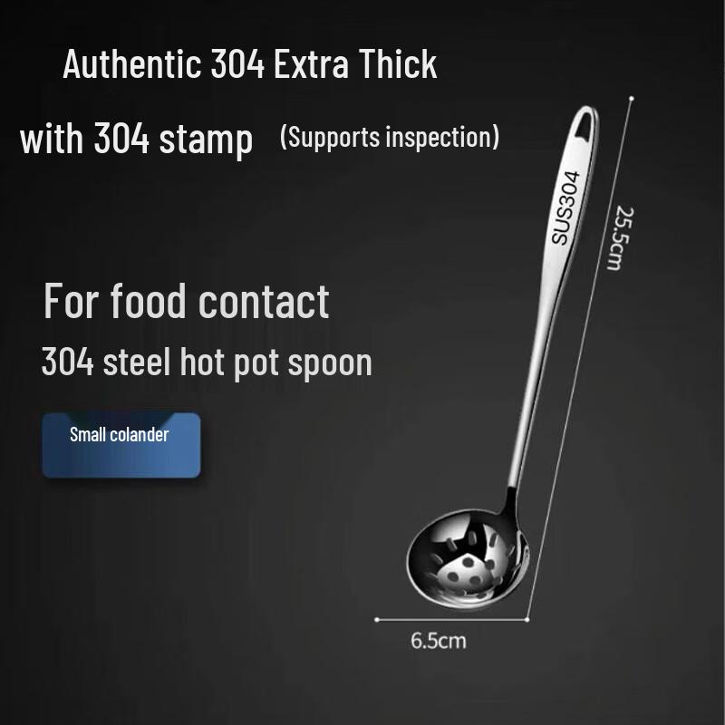 304 Stainless Steel Long-Handle Soup & Hotpot Spoons